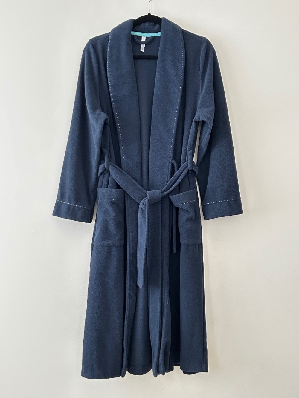 Old Navy Intimates Long Blue Fleece Belted Robe